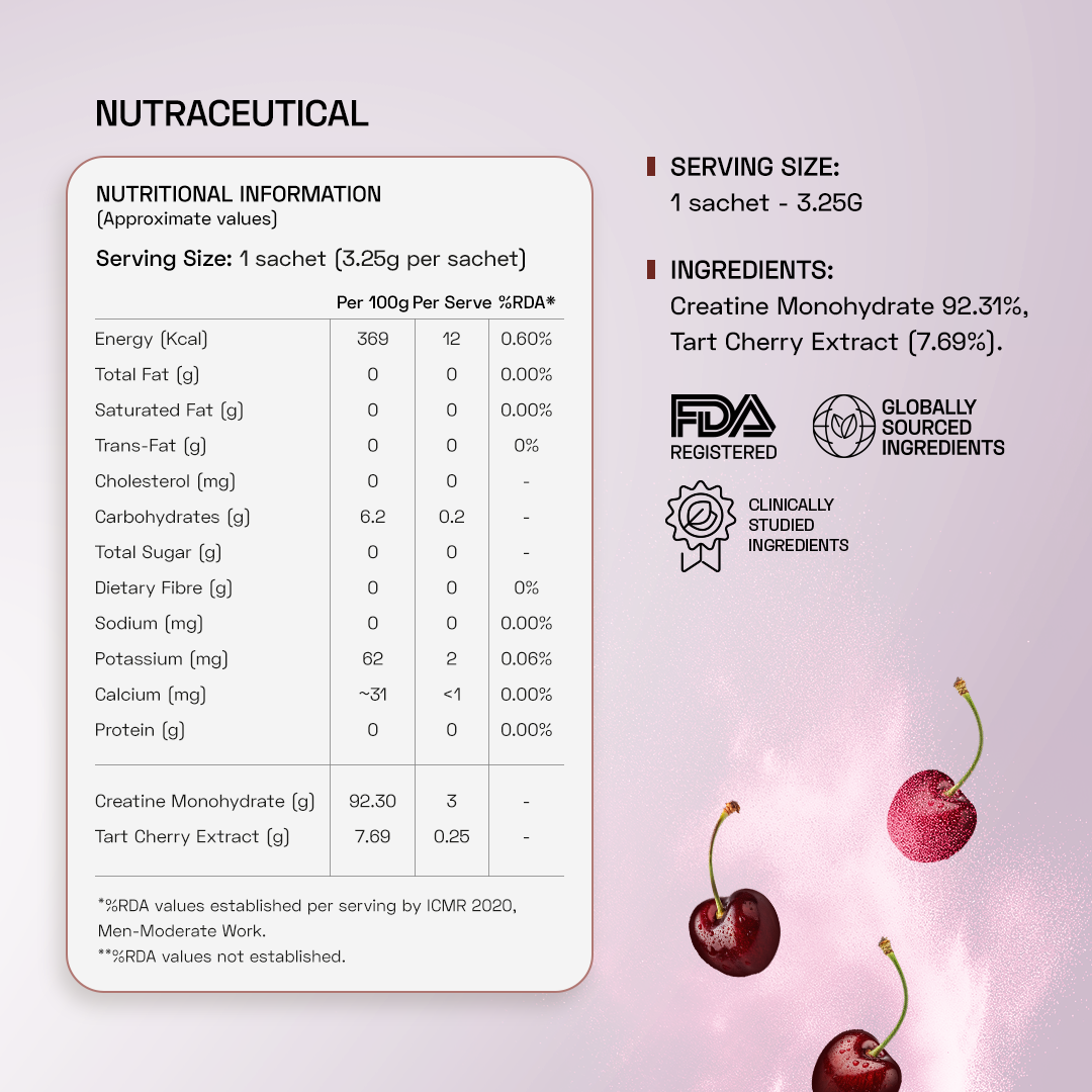 Ace Blend Rise Creatine Monohydrate, Ultra-Fine & Fast Absorbing, Recovery Support (30 Servings)
