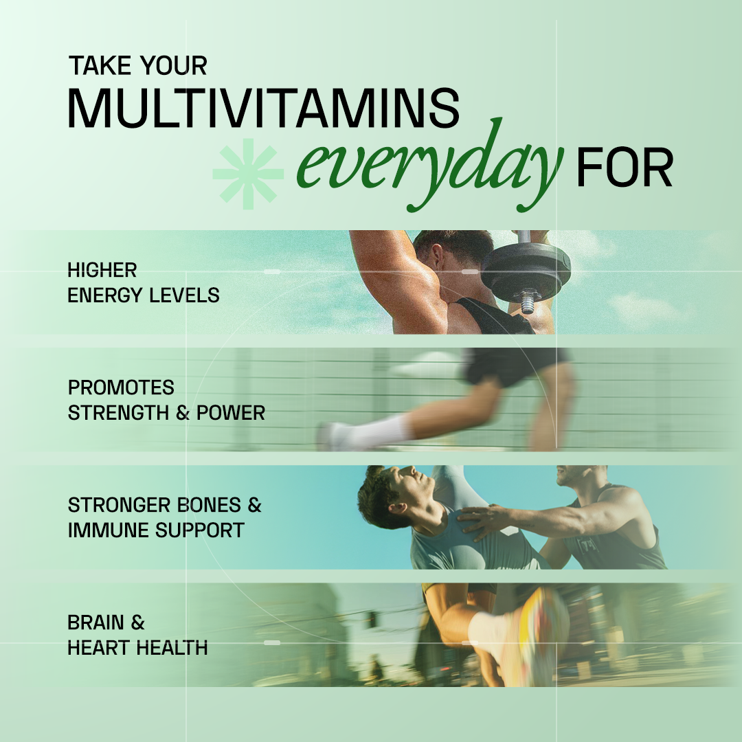 Ace Blend Methylated Multivitamin for Men, Supports Immunity, Focus & Heart Health (60 Capsules)
