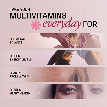 Ace Blend Methylated Multivitamin for Women, Supports Immunity, Focus & Heart Health (60 Capsules)