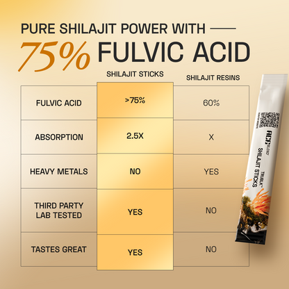 Ace Blend TRUBLK Shilajit Sticks, With Over 75% Fulvic Acid & 80+ Trace Minerals (5 Servings)