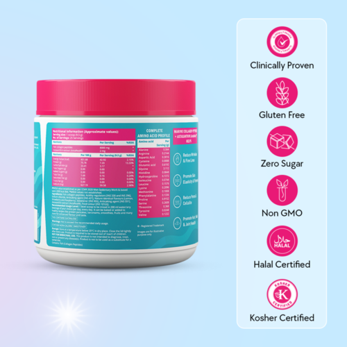 Fast&Up Marine Collagen Supplement for Youthful Skin - Lemonade