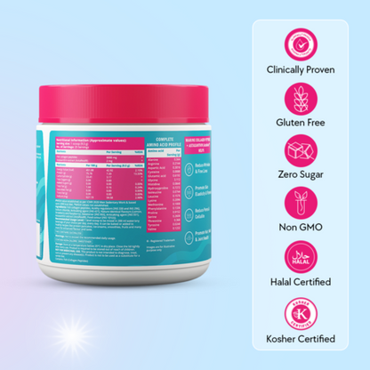 Fast&Up Marine Collagen Supplement for Youthful Skin - Lemonade