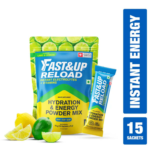 Fast&Up Reload - Low Sugar Instant Hydration Sticks - Lime & Lemon