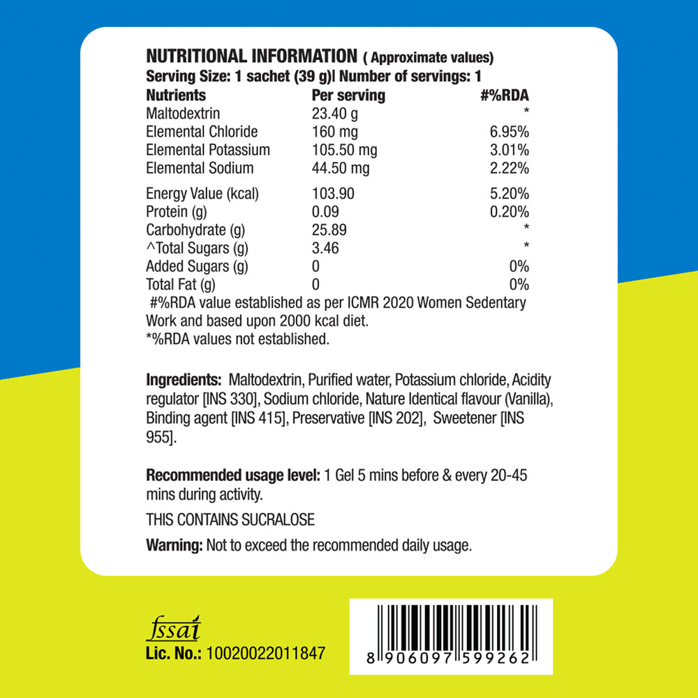 Fast&Up Energy Gel - Non-Caffeinated – Creamy Vanilla
