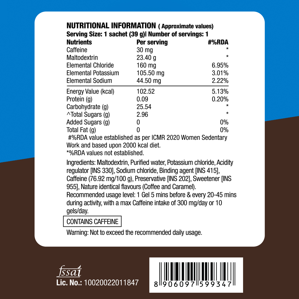 Fast&Up Energy Gel - Caffeinated - Caramel Coffee
