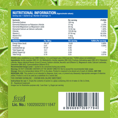 Fast&Up Reload - Low Sugar Instant Hydration Sticks - Lime & Lemon