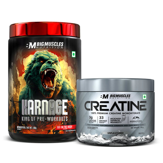 Big Muscles Karnage 60 servings + Creatine 102g