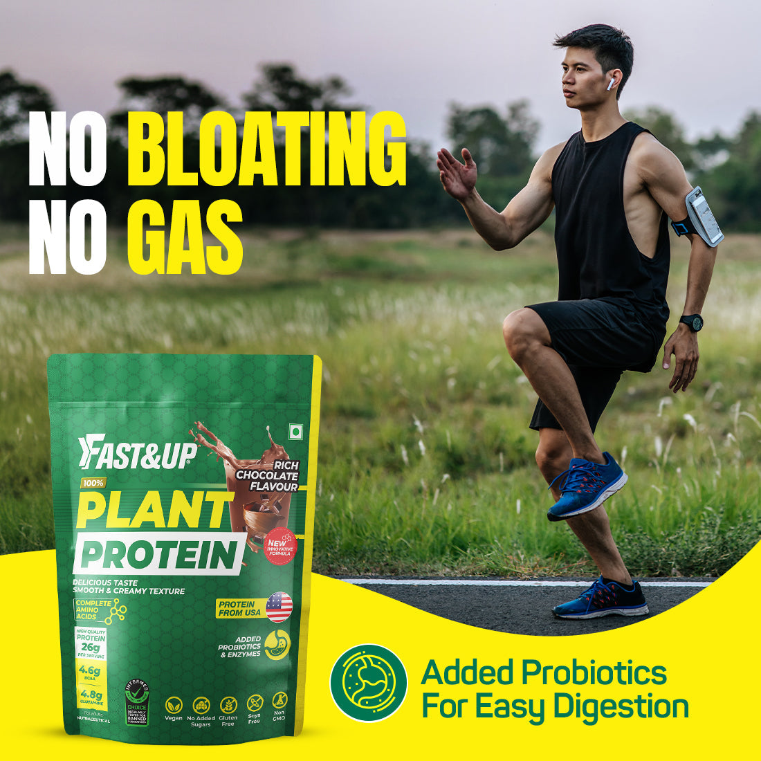Fast&Up Plant Protein - Rich Chocolate – 500gms