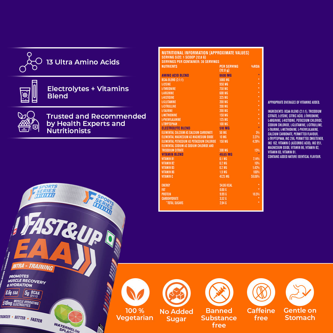 Fast&Up Essential Amino Acids - Watermelon Splash