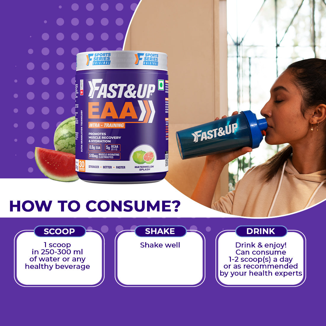 Fast&Up Essential Amino Acids - Watermelon Splash