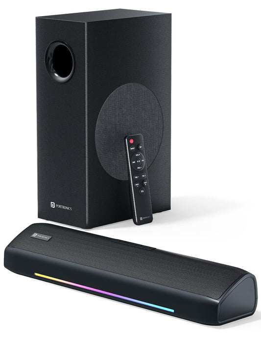 Portonics                                      Zuno- Deep Bass| Bluetooth Version 5.3 | Multiple EQ Mode | Sleek Remote Control