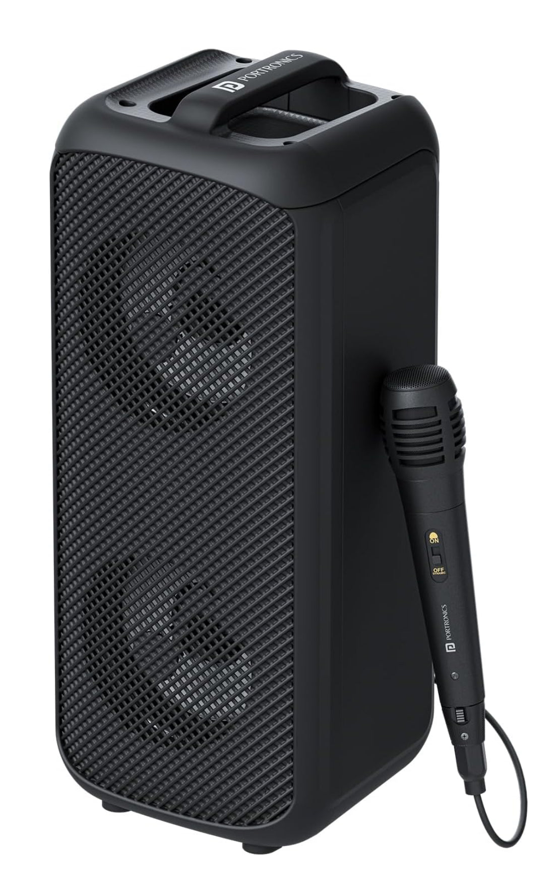 Portonics Rumble
Wired Karaoke Mic | Upto 5 Hours Playtime | Dual Dynamic Driver | Type C Fast Charging | 25W Sound Output