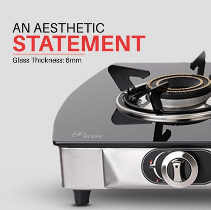 BLOWHOT Jasper 3 Burner Manual Ignition Gas Stove | Heavy Tornado Brass Burners | Toughened Glass Cooktop | ISI certified - Stainless Steel Frame - 2 Years Warranty By Blowhot - (Black)