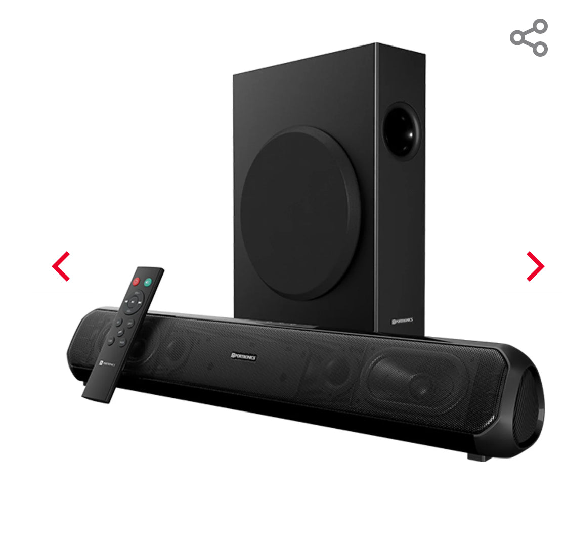 Portonics Pure Sound Pro X
Wired Subwoofer for Deep Bass | 2.1 Channel | 3 EQ Modes | Sleek Remote Control