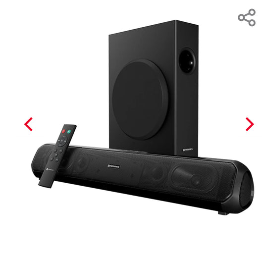 Portonics Pure Sound Pro X
Wired Subwoofer for Deep Bass | 2.1 Channel | 3 EQ Modes | Sleek Remote Control