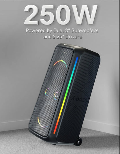Portonics Iron Beats 5 Prime
Upto 6 Hours Playtime | Wireless Karaoke UHF Mic | Bass Boost Technology | Wheeled Party Speaker