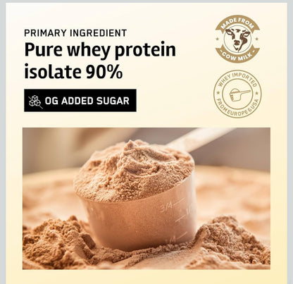 BigMuscles Gold Whey Isolate – Rich Chocolate (1 kg) | 27g Pure Whey Isolate Protein (90%) | 7 Natural Ingredients | Zero Added Sugar | Clean Label Project Purity Award (USA)