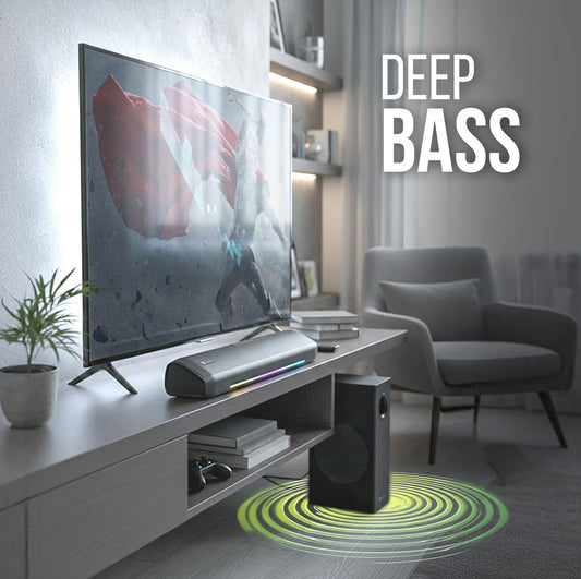 Portonics                                      Zuno- Deep Bass| Bluetooth Version 5.3 | Multiple EQ Mode | Sleek Remote Control