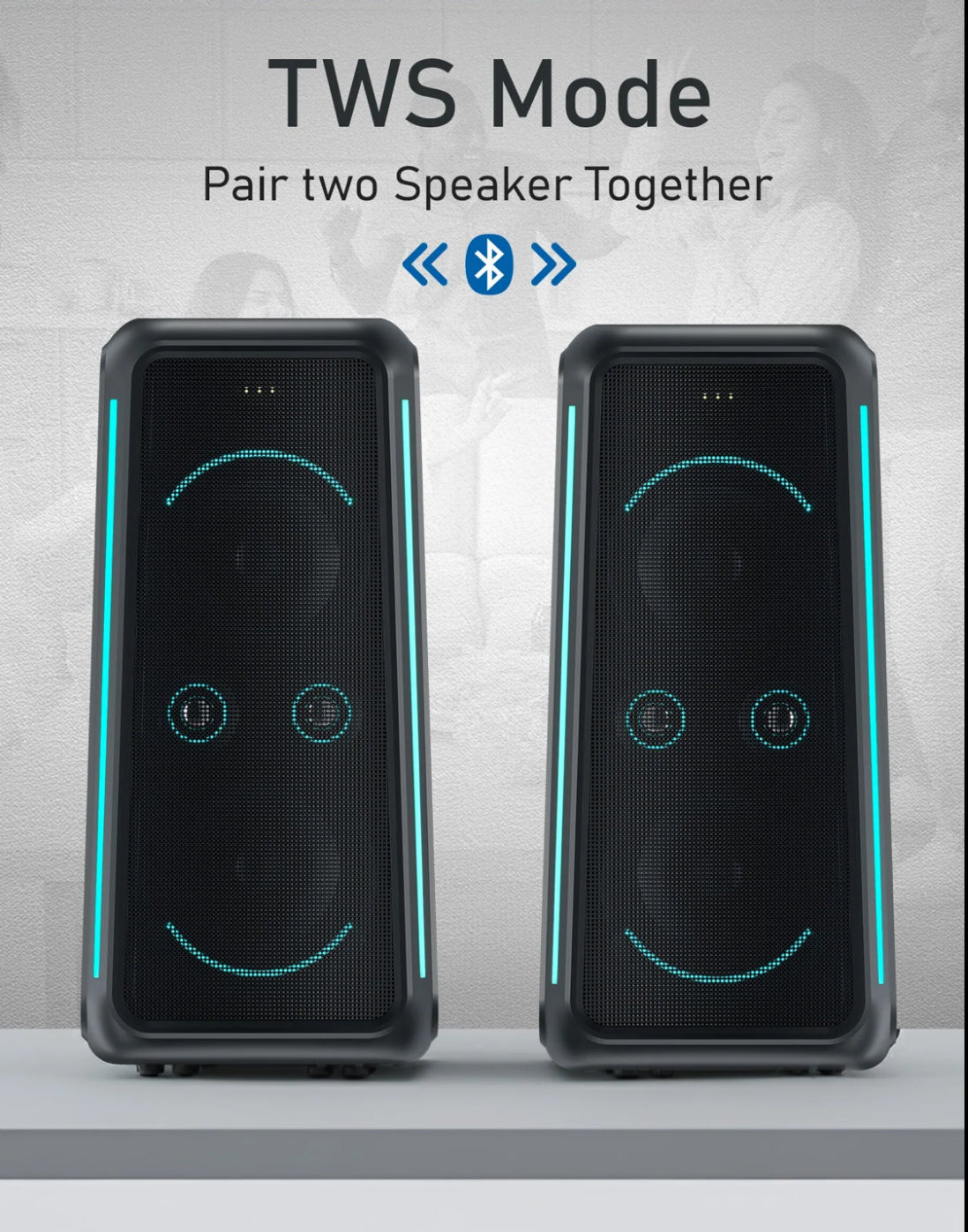 Portonics Iron Beats 5 Prime
Upto 6 Hours Playtime | Wireless Karaoke UHF Mic | Bass Boost Technology | Wheeled Party Speaker