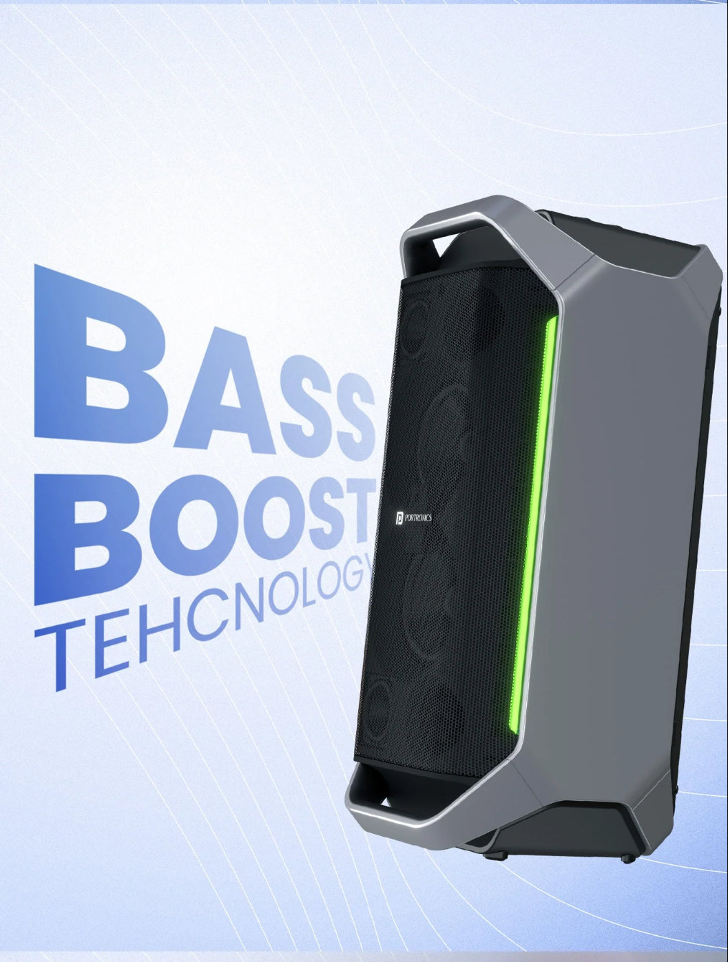 Portonics Dash 13 | 150W
Bass Boost Technology | Upto 6 Hours Playtime | Dual Driver Speaker | Type C Charging