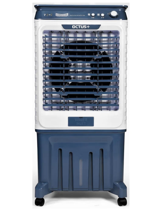 Summercool Octus Plus 95L Commercial Desert Air Cooler for Home & Office | 45 ft Powerful Air Throw | Inverter Compatible | Honeycomb Cooling Pads | 1-Year Warranty | Grey
