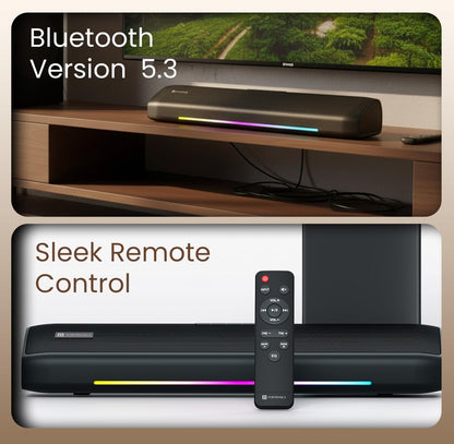 Portonics                                      Zuno- Deep Bass| Bluetooth Version 5.3 | Multiple EQ Mode | Sleek Remote Control