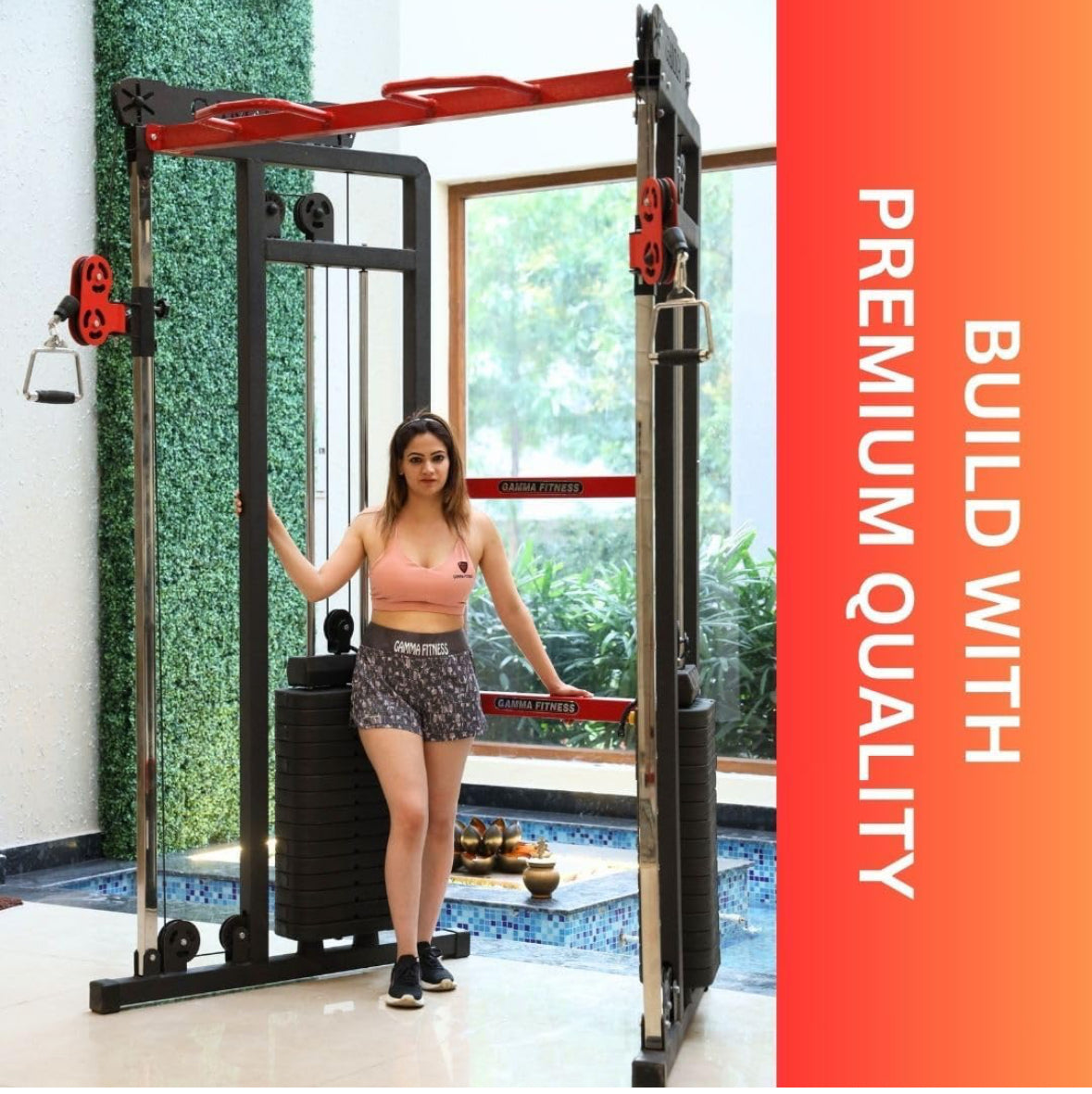 FT-10 Functional Trainer for Home & Semi-Commercial Gyms | Dual Adjustable Pulley System | Stainless Steel Panels | Imported Accessories | Strength & Functional Training Machine