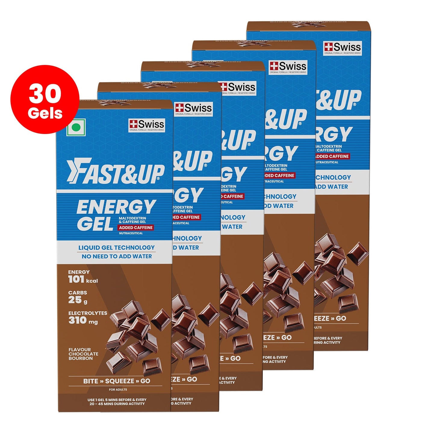 Fast&Up Energy Gel - Caffeinated - Chocolate Bourbon