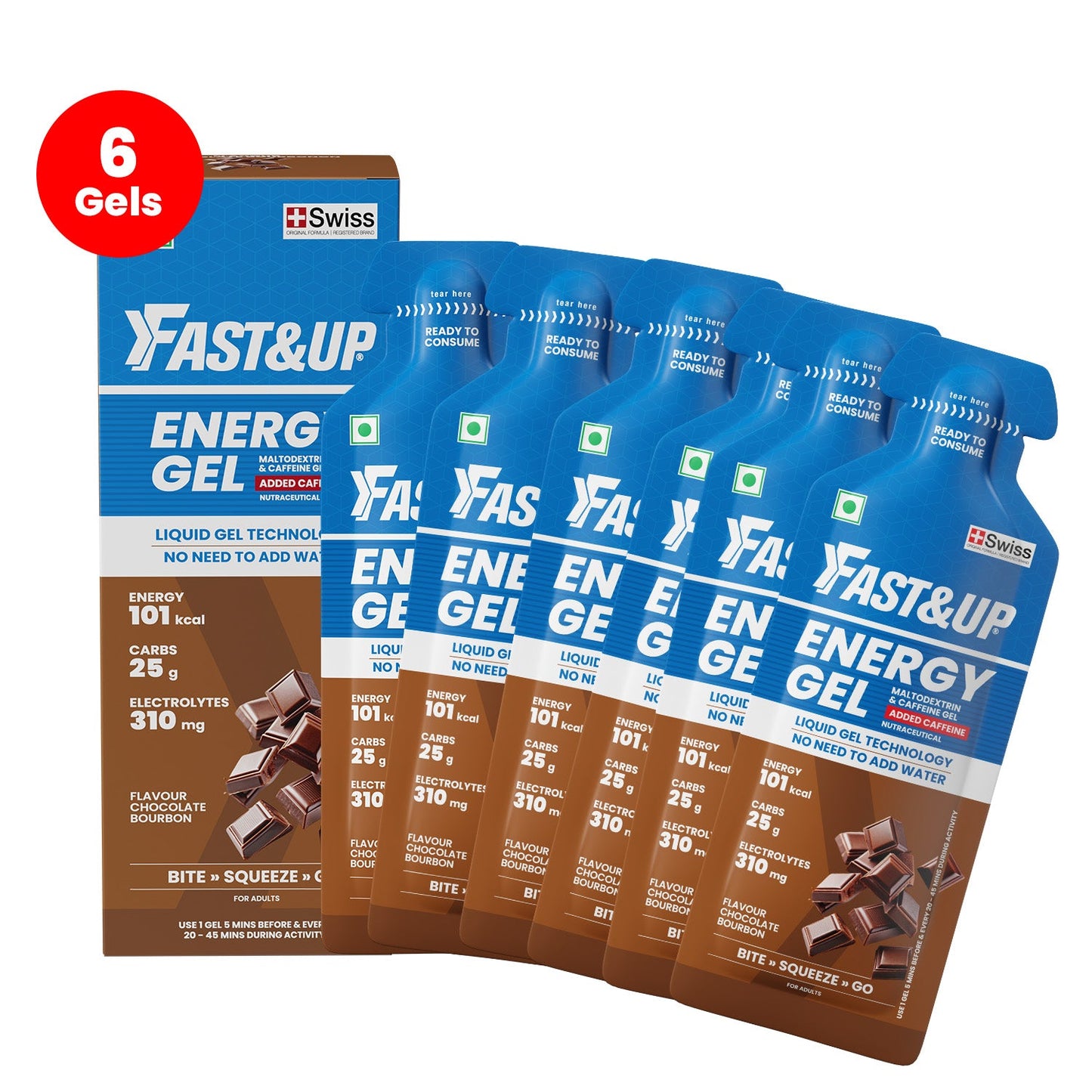 Fast&Up Energy Gel - Caffeinated - Chocolate Bourbon