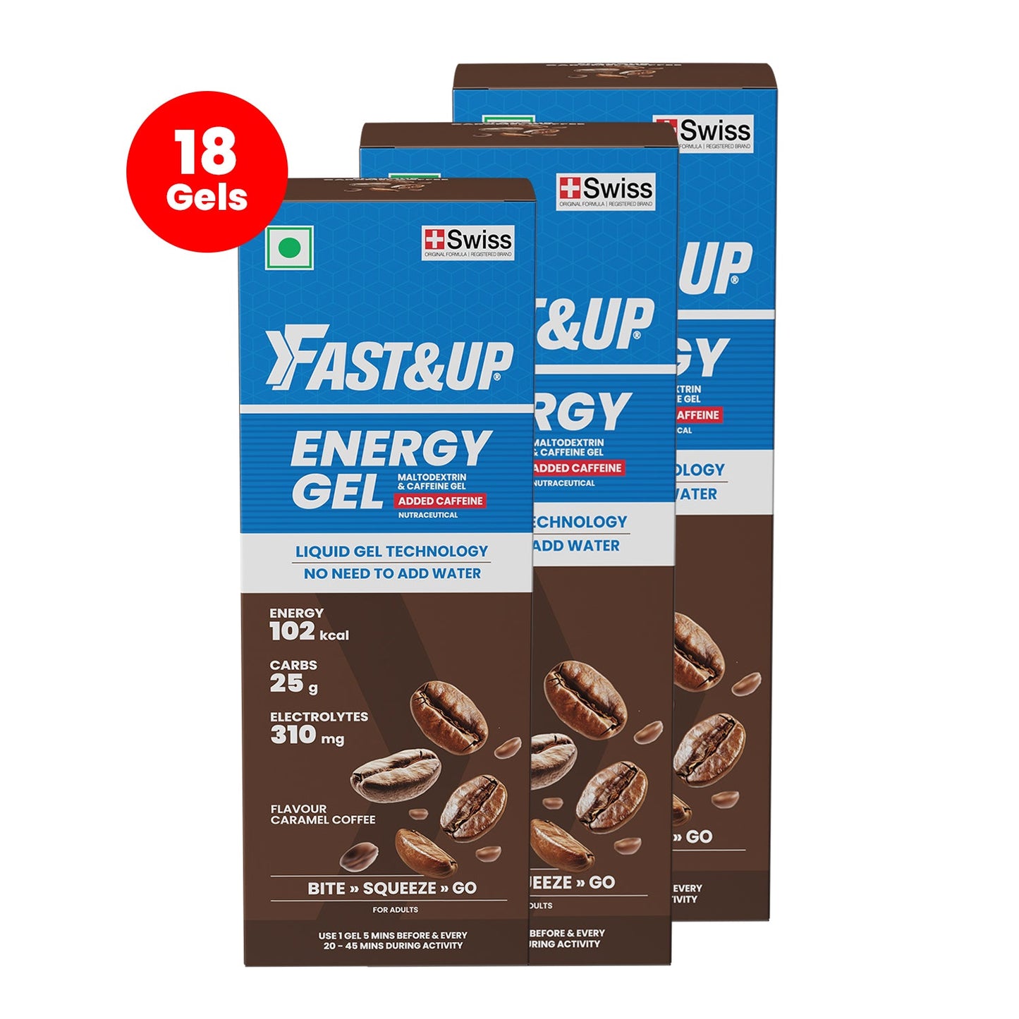 Fast&Up Energy Gel - Caffeinated - Caramel Coffee