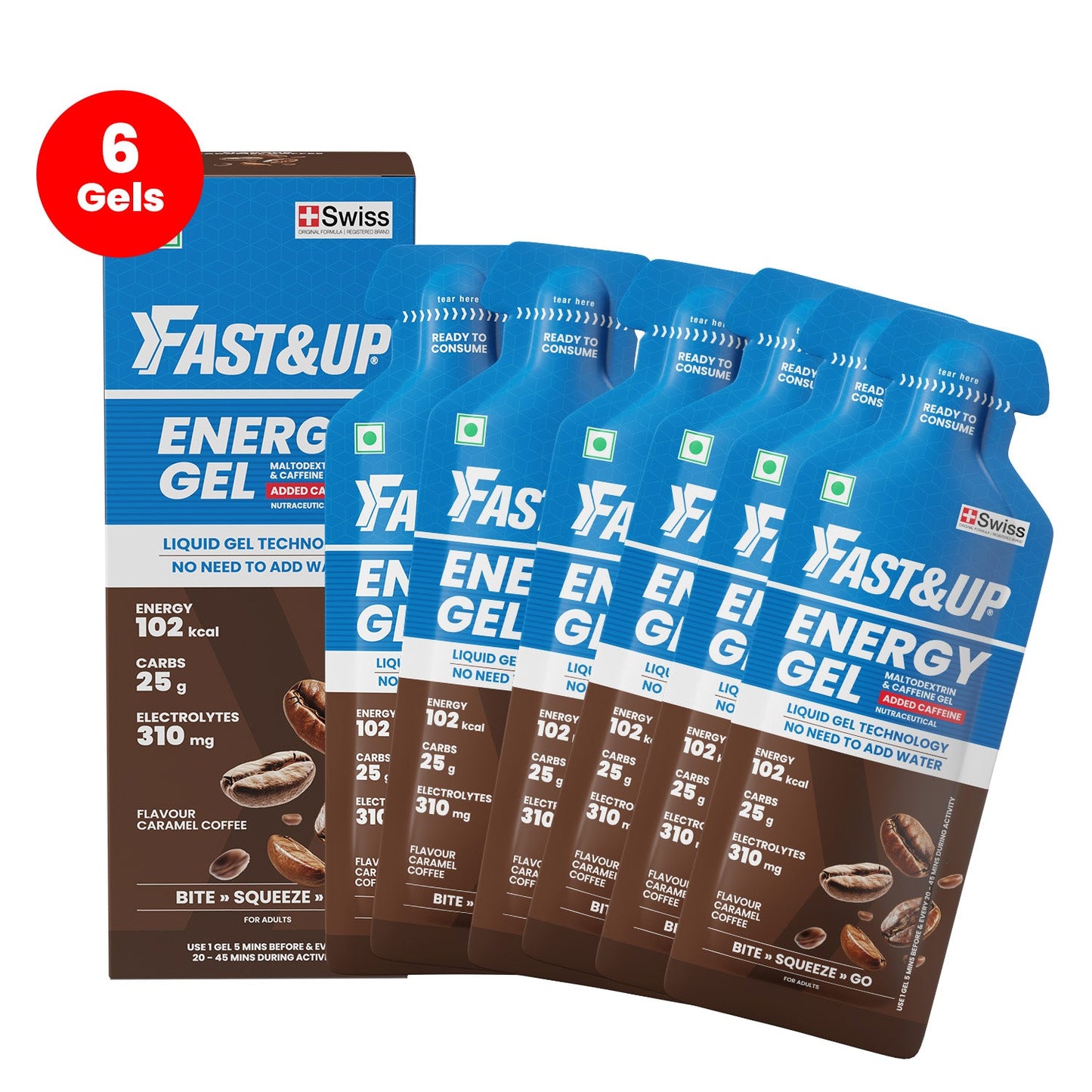 Fast&Up Energy Gel - Caffeinated - Caramel Coffee