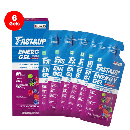 Fast&Up Energy Gel - Caffeinated - Mixed Berry
