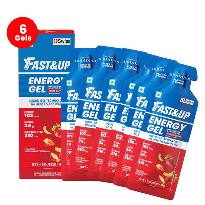 Fast&Up Energy Gel - Caffeinated - Strawberry Banana
