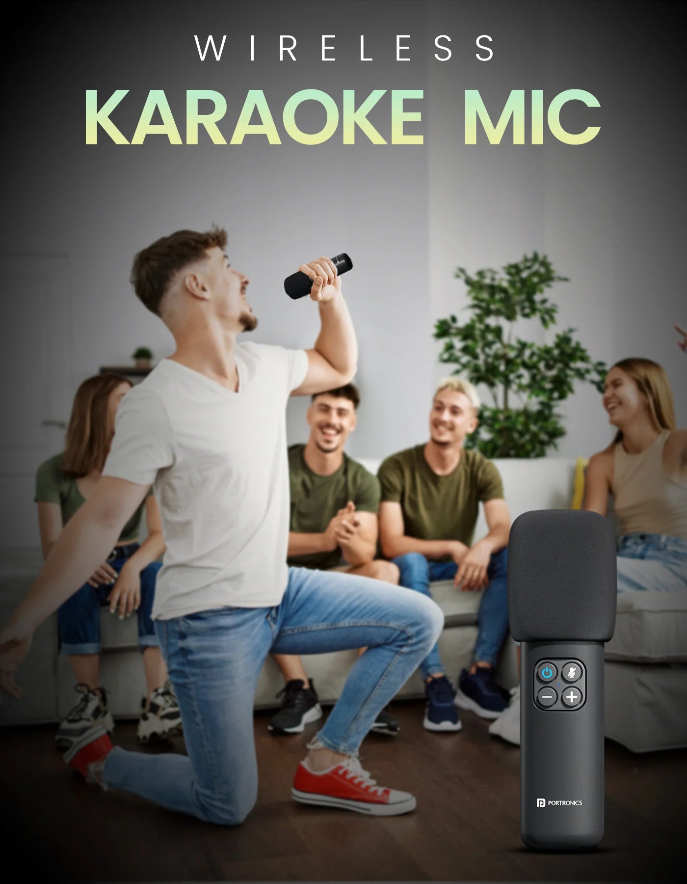 Portonics Resonate 2
14W Bluetooth Speaker | Upto 5 Hour Playtime | LED Projection Light | Type C Fast Charging