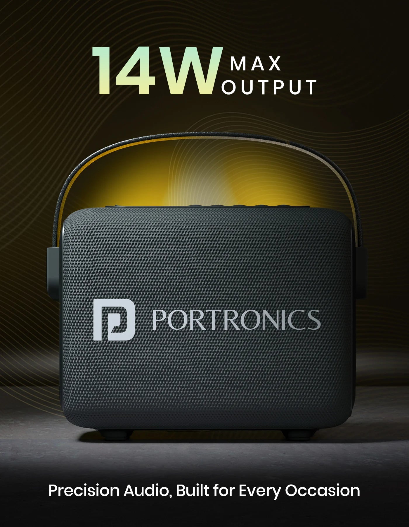Portonics Resonate 2
14W Bluetooth Speaker | Upto 5 Hour Playtime | LED Projection Light | Type C Fast Charging