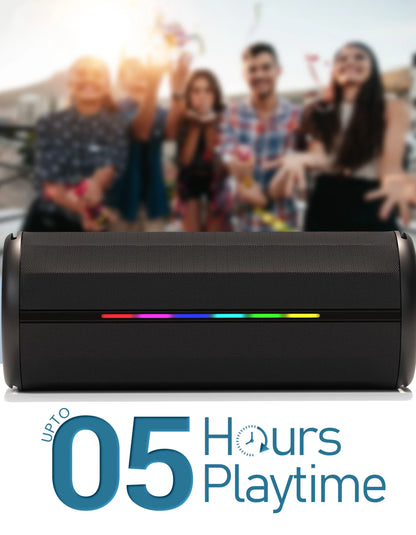 Portonics NOVA
Bluetooth 5.3V | Upto 5 Hours Playtime | Dual Passive Radiator | RGB LED Strip Lights
