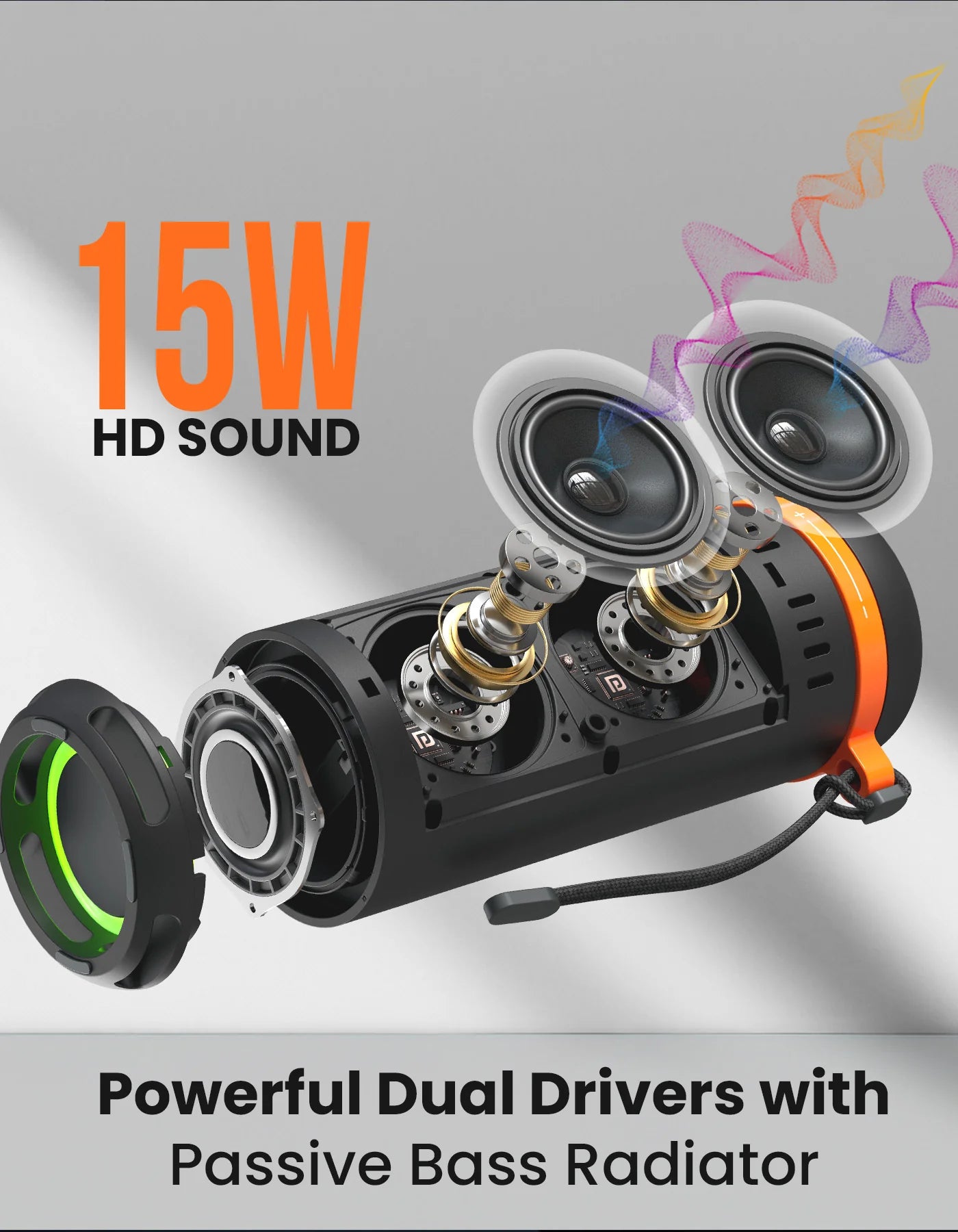 Portonics Breeze 7
Rotational Volume Control | Bluetooth 5.4V | Upto 6 Hours Playtime | Type C Charging