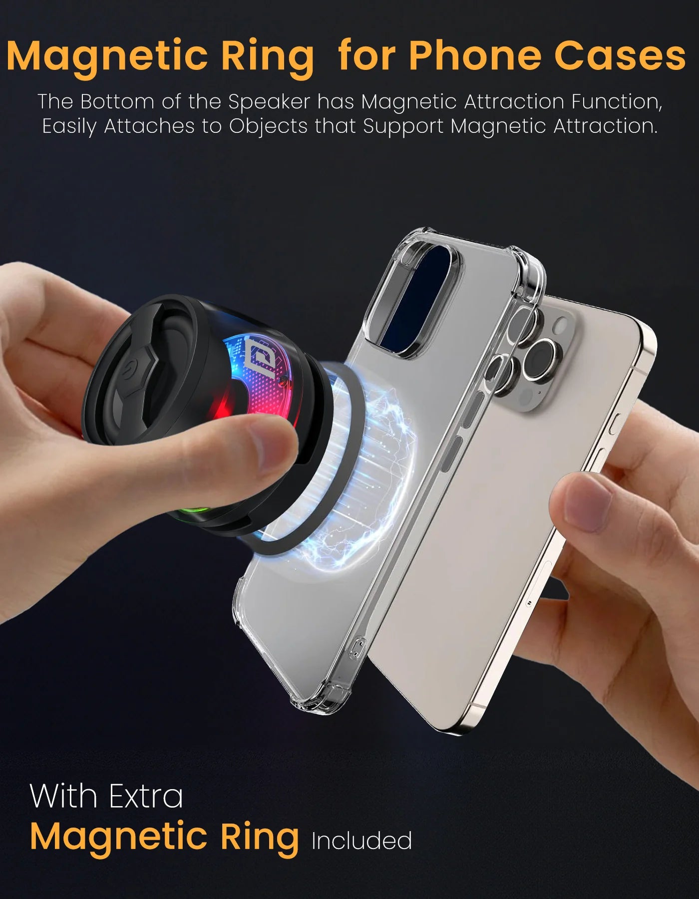 Portonics Nadya
6W HD Sound | RGB LED Lights | Magsafe Mobile Stand | Type C Charging