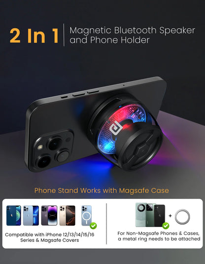 Portonics Nadya
6W HD Sound | RGB LED Lights | Magsafe Mobile Stand | Type C Charging