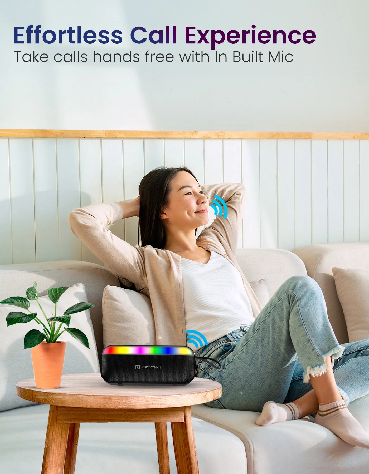 Portonics Plugs 3
Upto 4 Hour Playtime | Bluetooth 5.3V | RGB LED Lights | Type C Charging