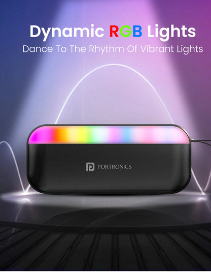 Portonics Plugs 3
Upto 4 Hour Playtime | Bluetooth 5.3V | RGB LED Lights | Type C Charging
