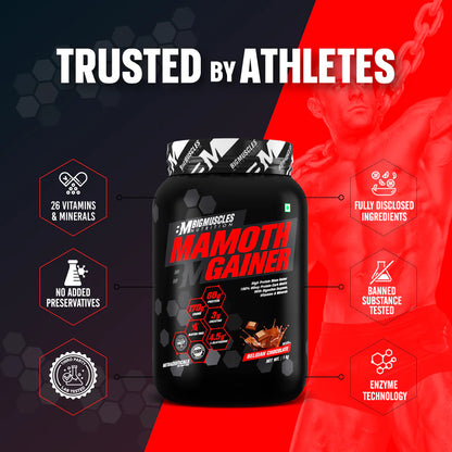 Big Muscles Mamoth Gainer 1kg Belgian Chocolate