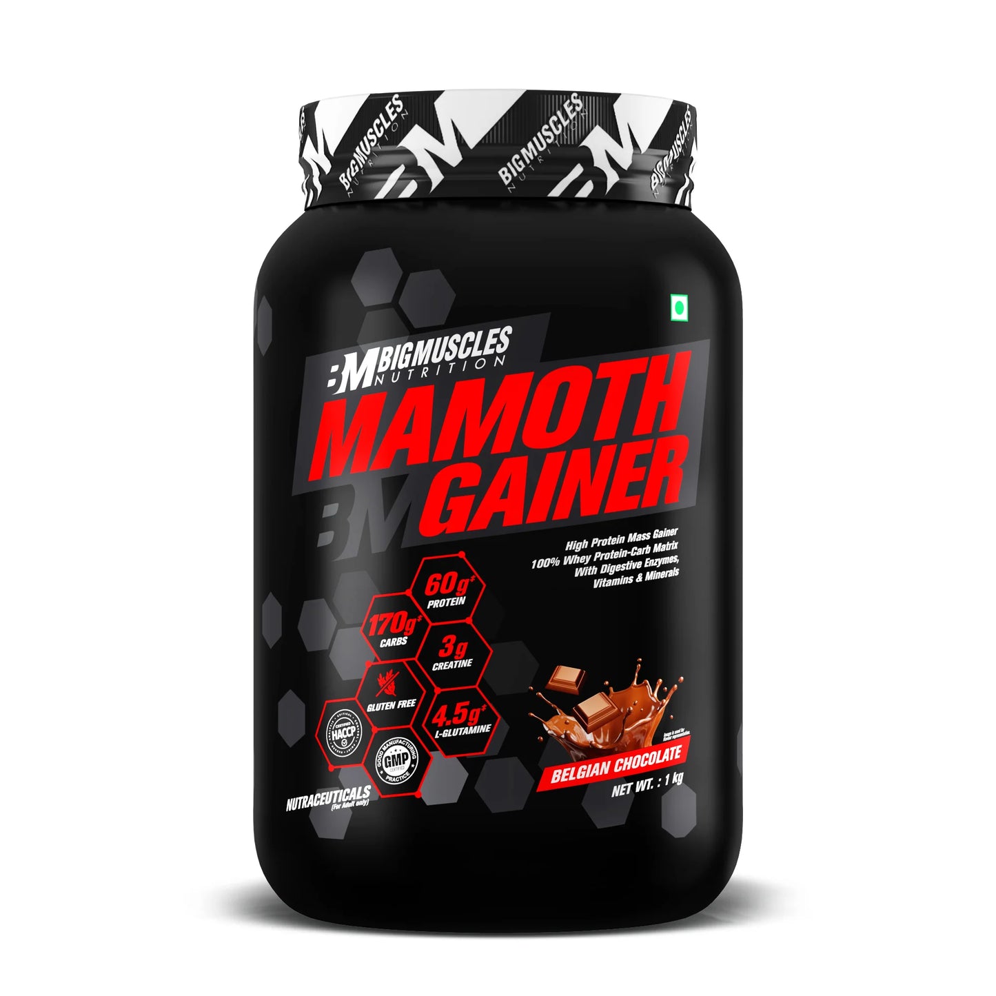 Big Muscles Mamoth Gainer 1kg Belgian Chocolate