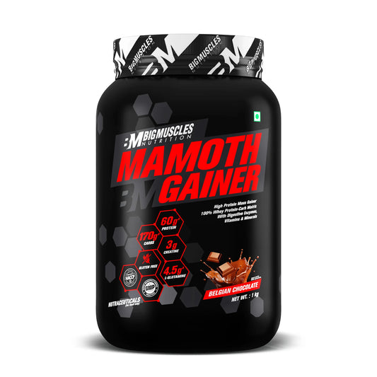 Big Muscles Mamoth Gainer 1kg Belgian Chocolate