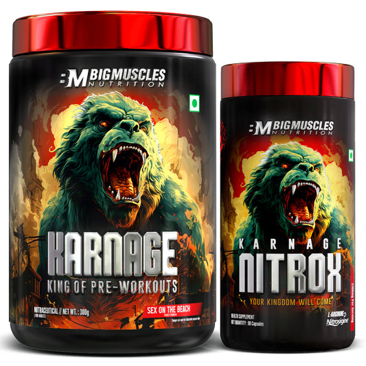 Big Muscles Karnage 60 Serving (300g)(SOB) + Nitrox 90 Serving