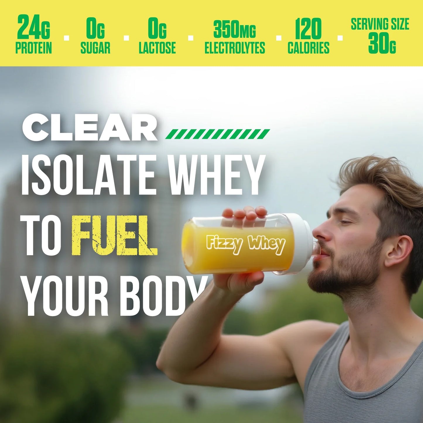 Big Muscles FIZZY WHEY PINEAPPLE 600g + FREE SHAKER