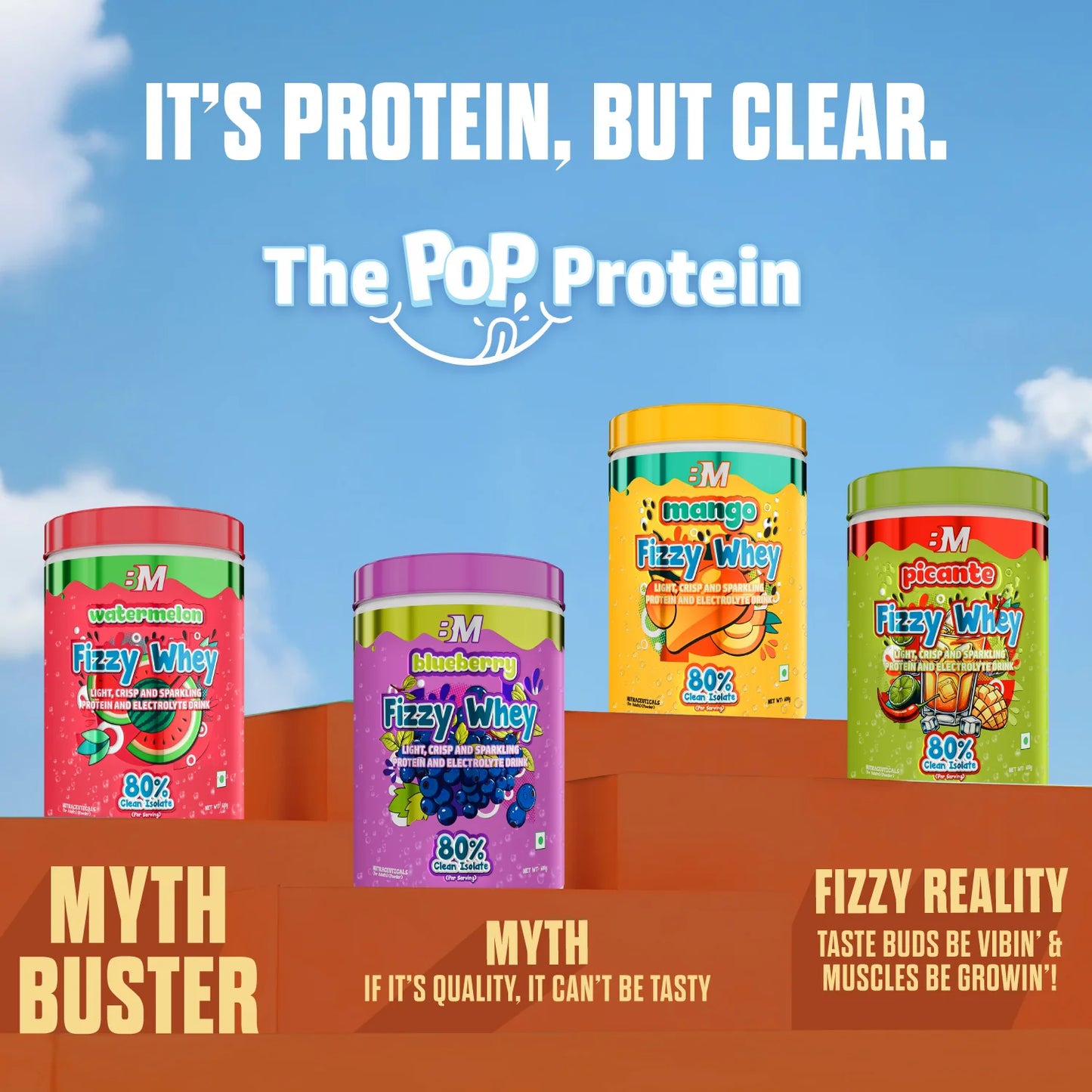 Big Muscles FIZZY WHEY COLA 600g + FREE SHAKER