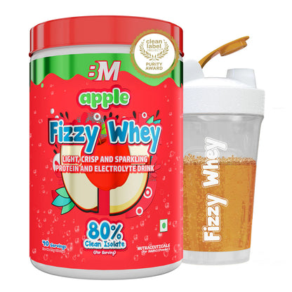 Big Muscles FIZZY WHEY APPLE 600g + FREE SHAKER