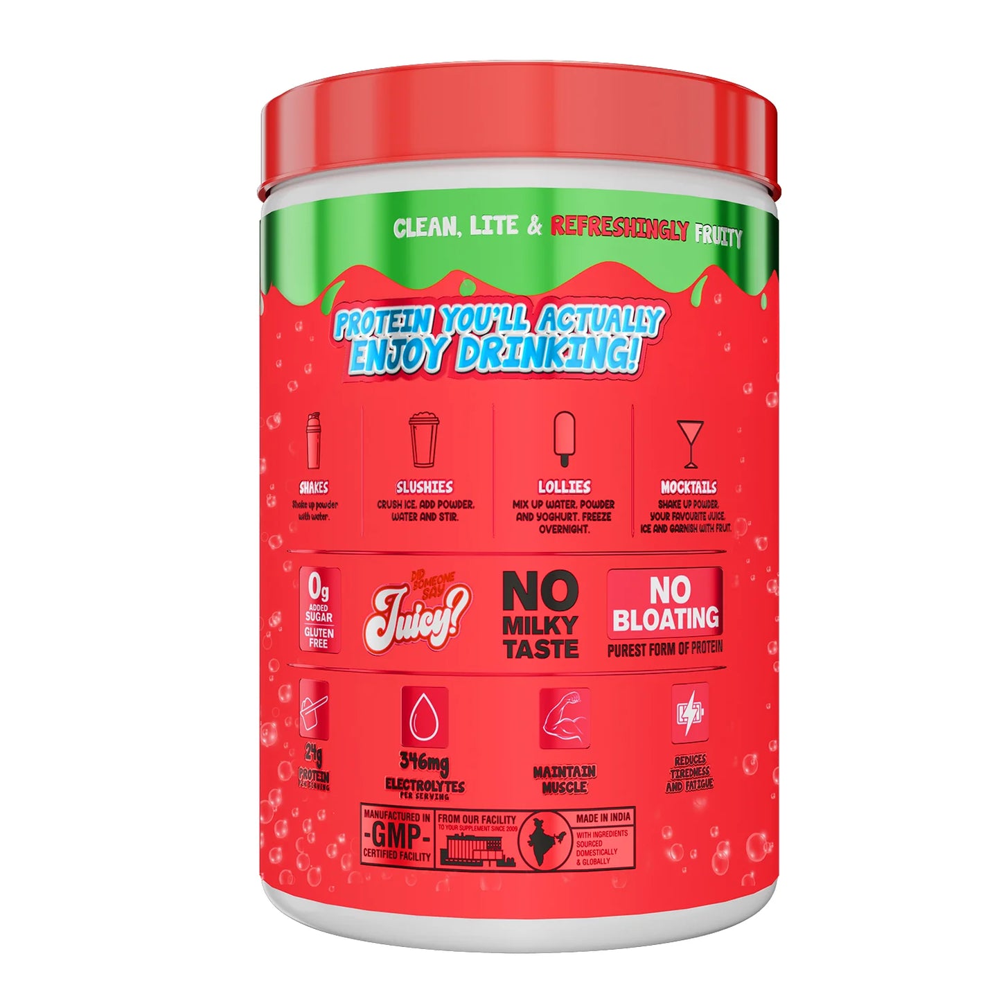 Big Muscles FIZZY WHEY APPLE 600g + FREE SHAKER