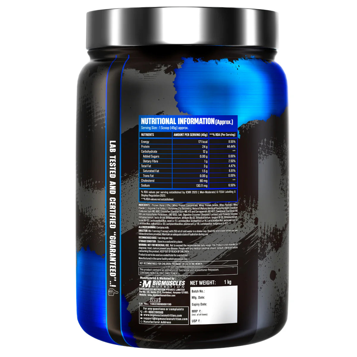 Big Muscles Prime Protein 1kg Rich Chocolate